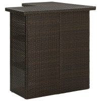 Produktbild för Hörnbar brun 100x50x105 cm konstrotting
