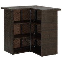 Produktbild för Hörnbar brun 100x50x105 cm konstrotting