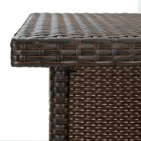 Produktbild för Hörnbar brun 100x50x105 cm konstrotting