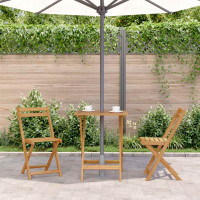 Produktbild för Hopfällbart trädgårdsbord 60x60x75 cm massivt akaciaträ