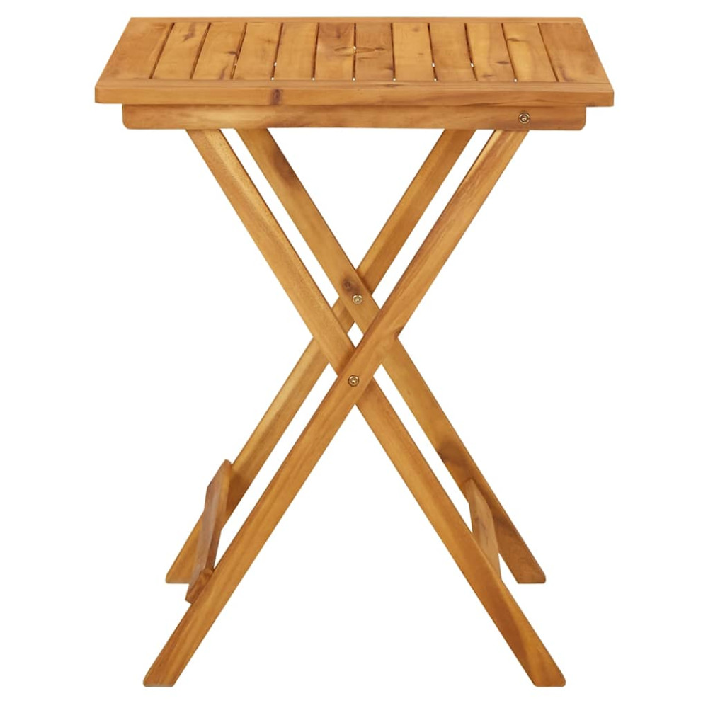 Produktbild för Hopfällbart trädgårdsbord 60x60x75 cm massivt akaciaträ