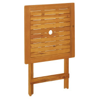 Produktbild för Hopfällbart trädgårdsbord 60x60x75 cm massivt akaciaträ