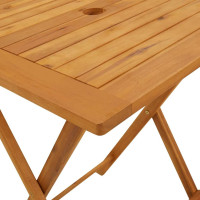 Produktbild för Hopfällbart trädgårdsbord 60x60x75 cm massivt akaciaträ