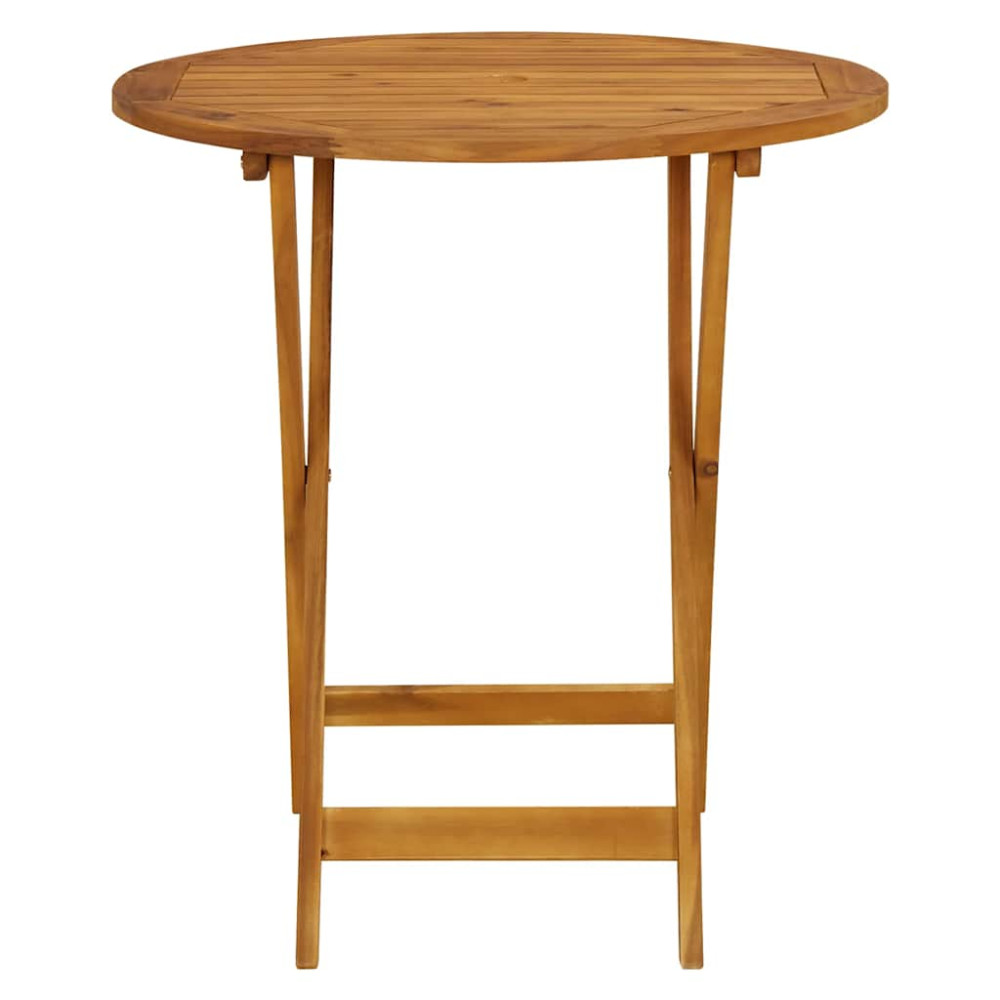 Produktbild för Hopfällbart trädgårdsbord 70 cm massivt akaciaträ