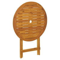 Produktbild för Hopfällbart trädgårdsbord 70 cm massivt akaciaträ