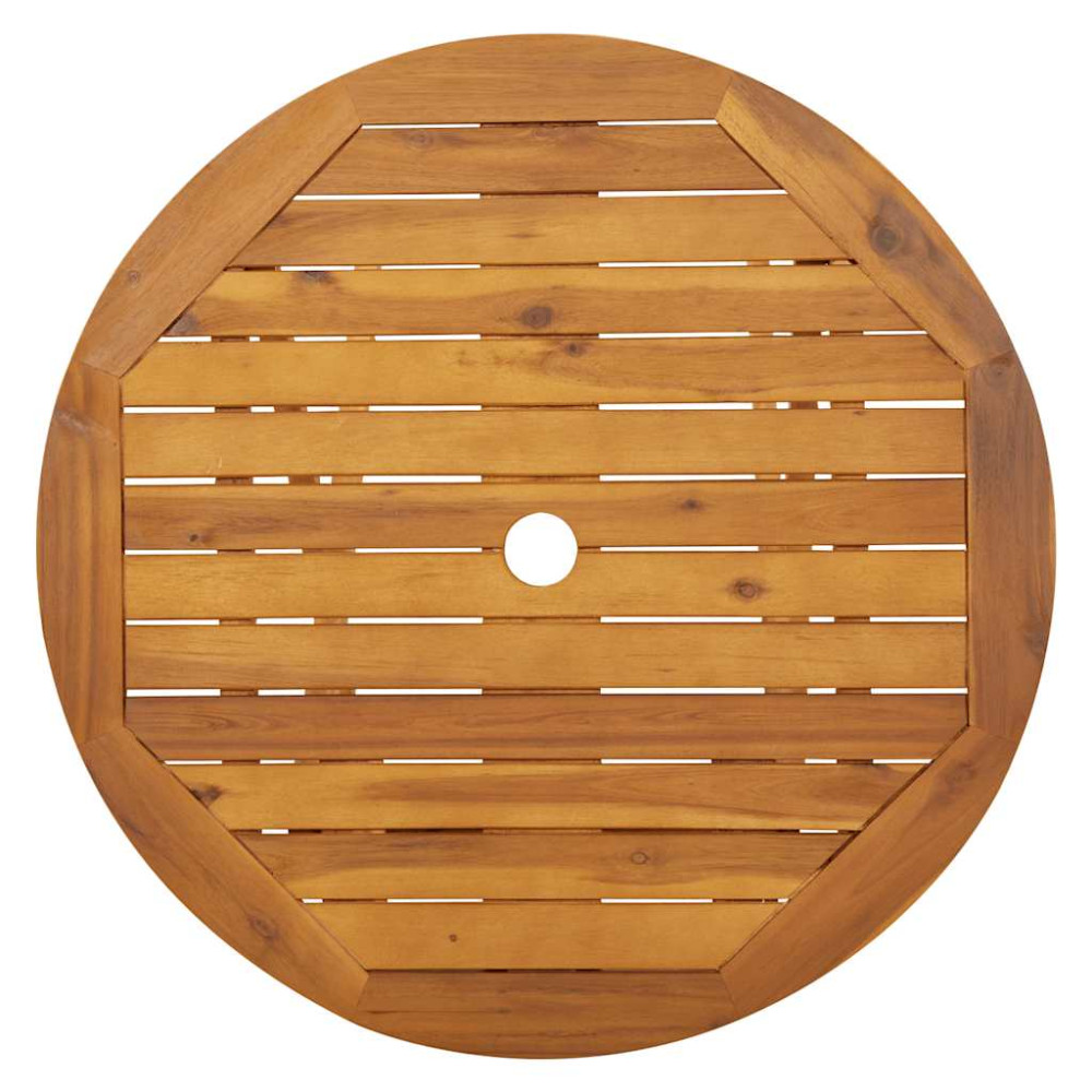 Produktbild för Hopfällbart trädgårdsbord 70 cm massivt akaciaträ