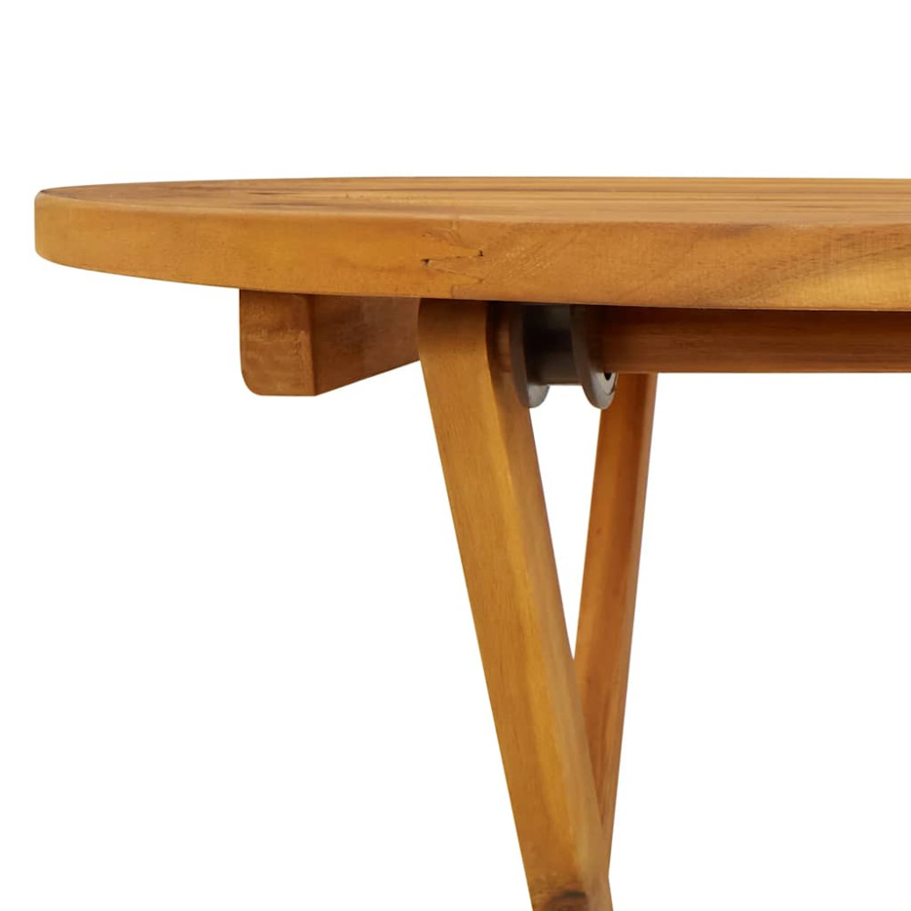 Produktbild för Hopfällbart trädgårdsbord 70 cm massivt akaciaträ