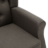 Produktbild för Massagefåtölj med fotpall taupe tyg