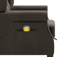 Produktbild för Massagefåtölj med fotpall taupe tyg