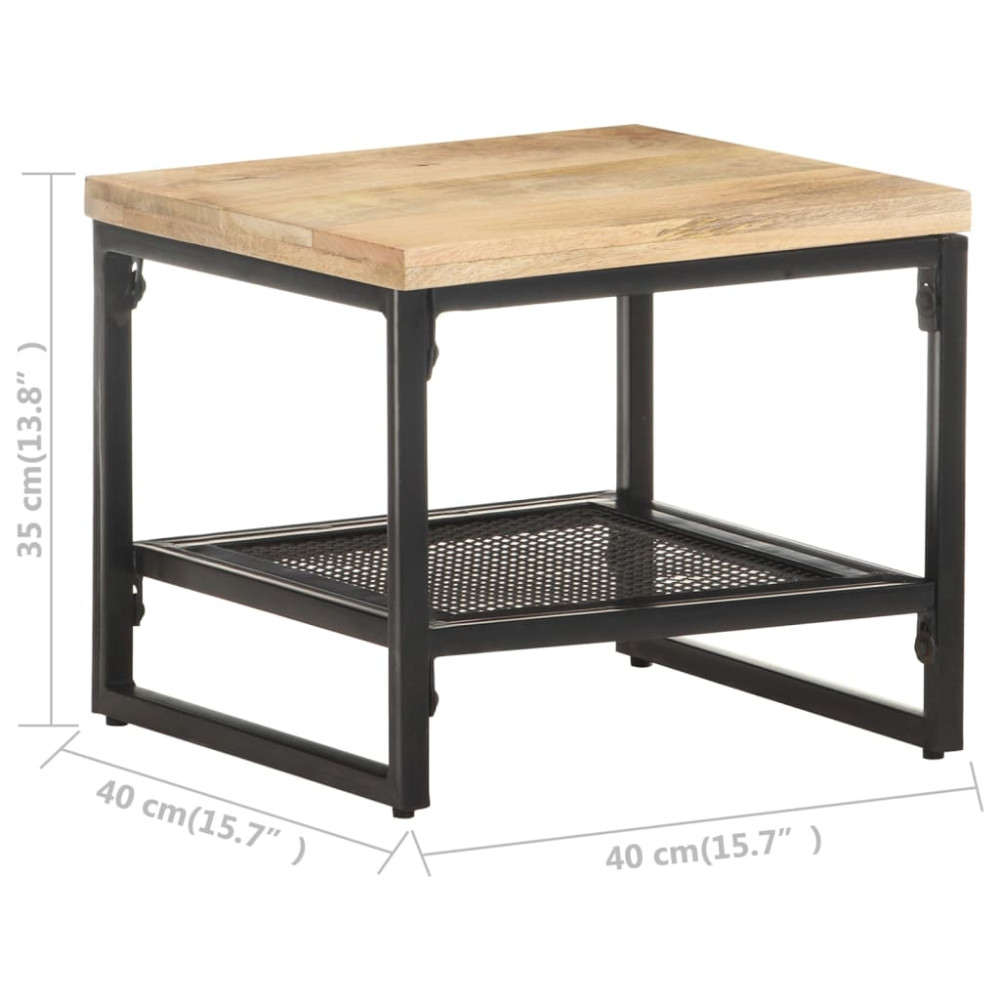 Produktbild för Sidobord 40x40x35 cm massivt mangoträ