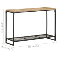 Produktbild för Avlastningsbord 110x35x75 cm massivt mangoträ