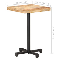 Produktbild för Cafébord fyrkantigt 50x50x75 cm grovt mangoträ