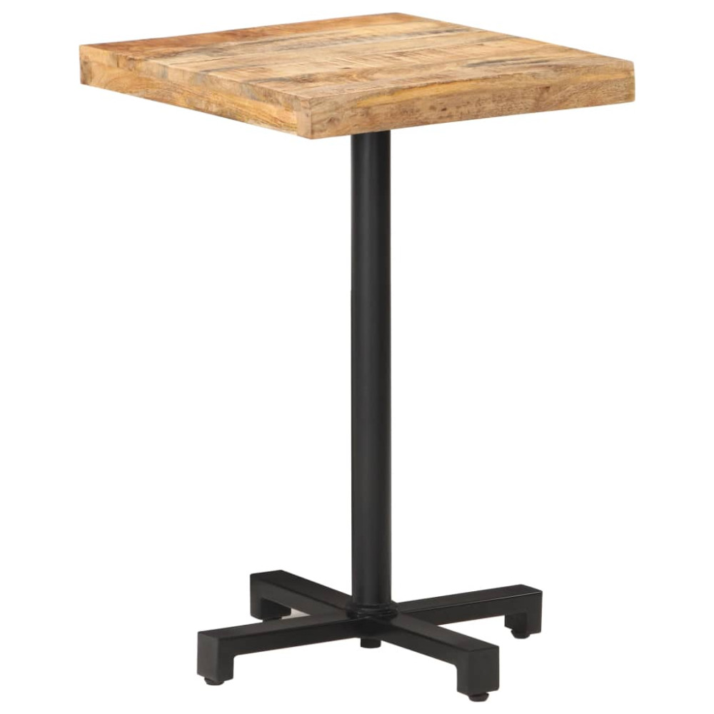 Produktbild för Cafébord fyrkantigt 50x50x75 cm grovt mangoträ