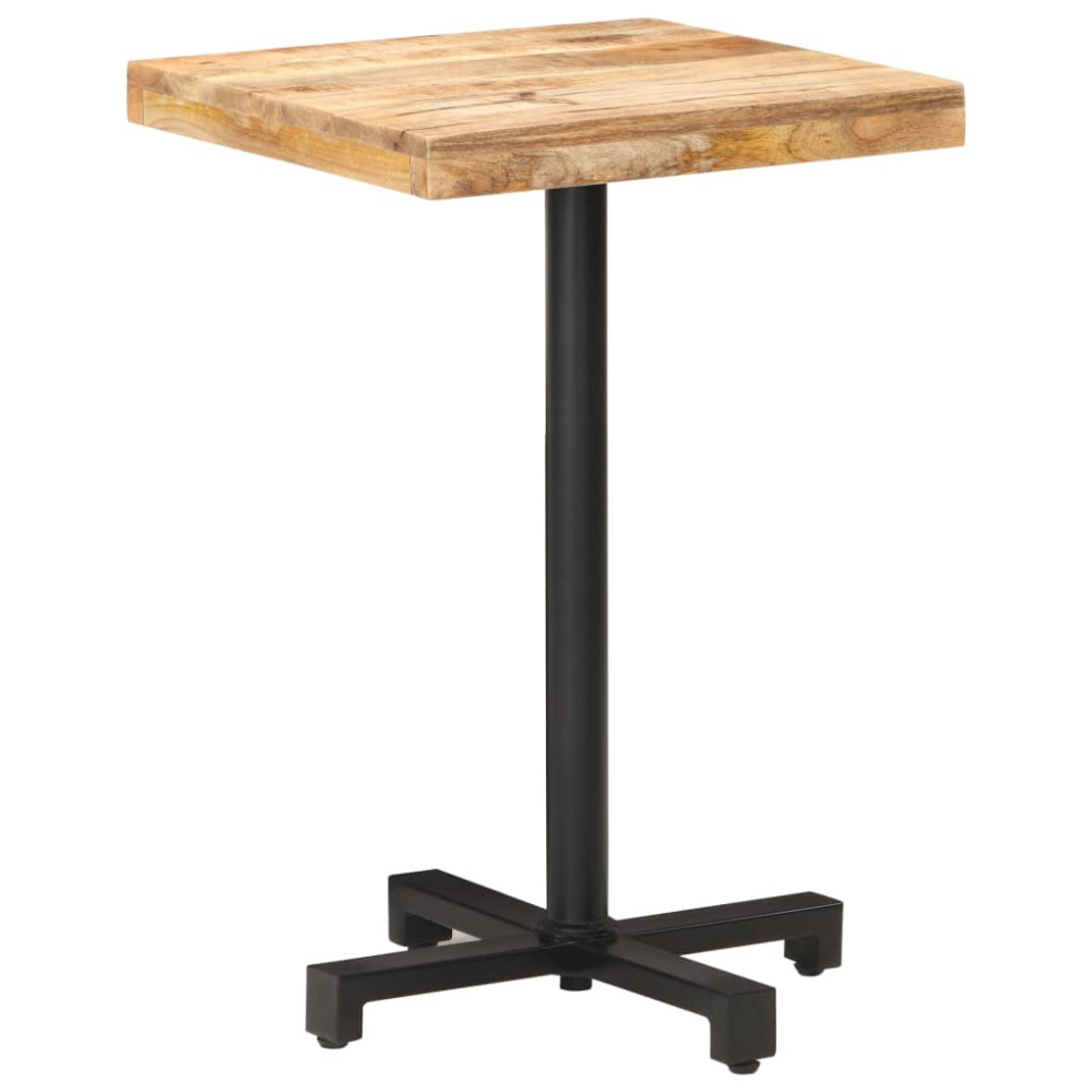 Produktbild för Cafébord fyrkantigt 50x50x75 cm grovt mangoträ