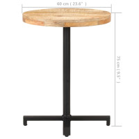 Produktbild för Cafébord runt Ø60x75 cm grovt mangoträ
