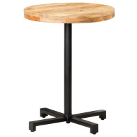 Produktbild för Cafébord runt Ø60x75 cm grovt mangoträ