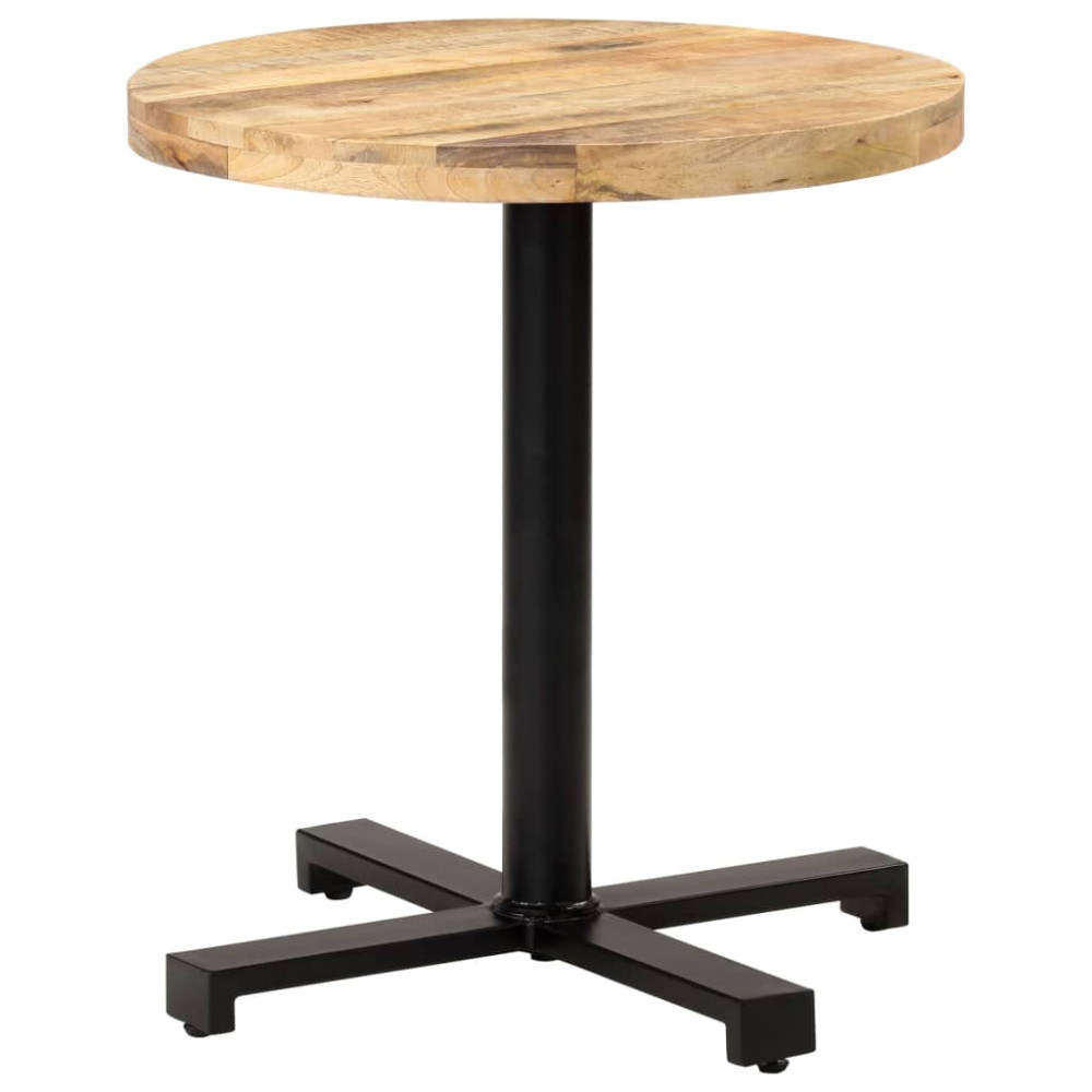 Produktbild för Cafébord runt Ø70x75 cm grovt mangoträ