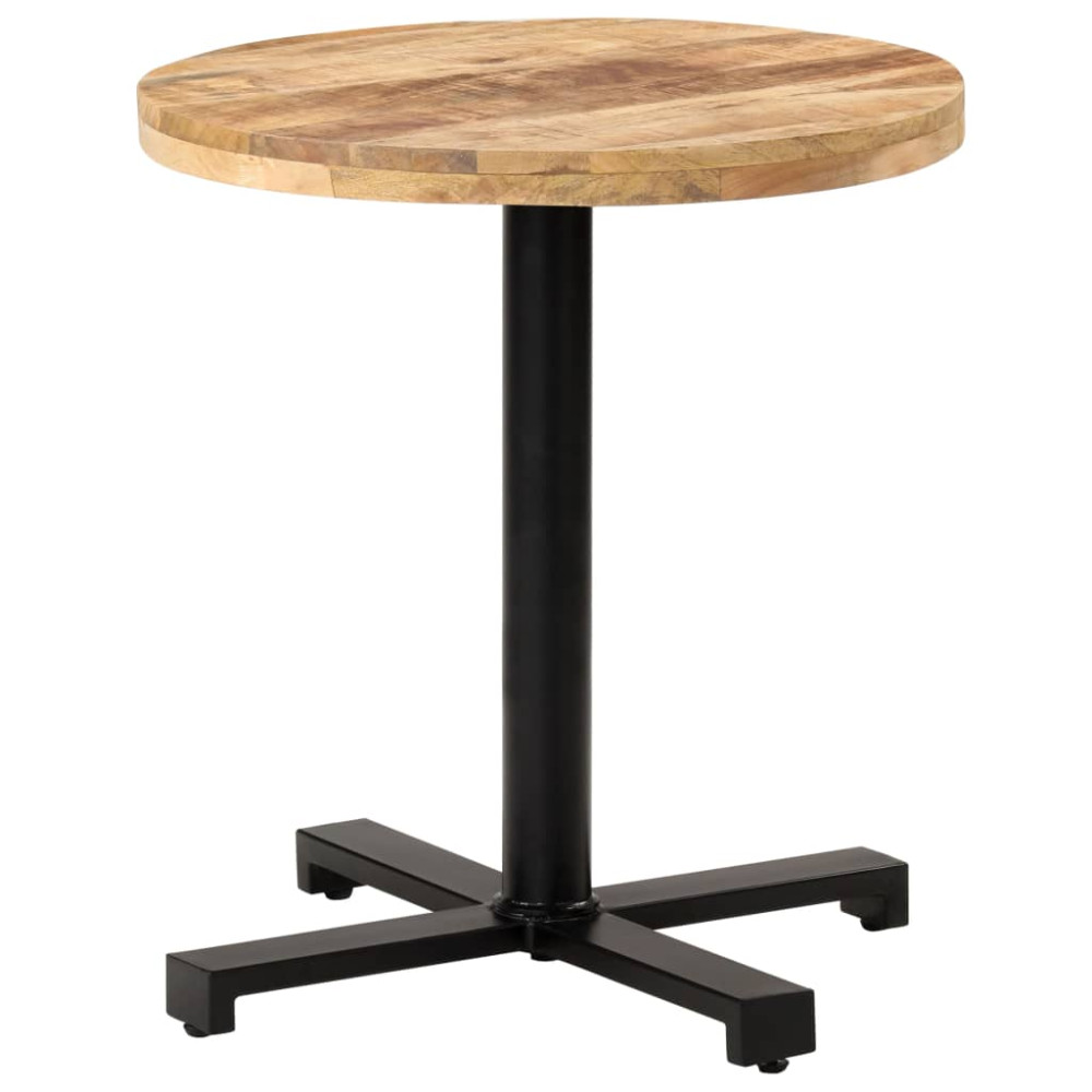Produktbild för Cafébord runt Ø70x75 cm grovt mangoträ