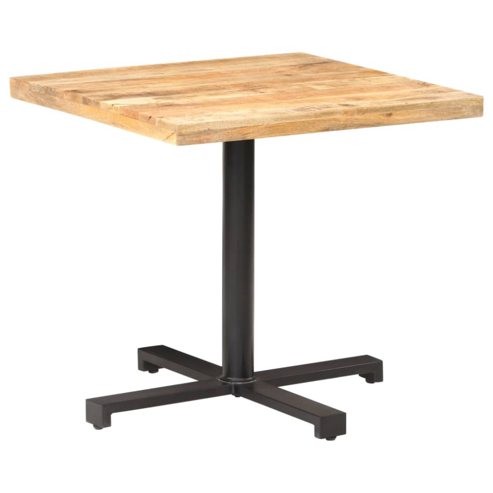 Produktbild för Cafébord fyrkantigt 80x80x75 cm grovt mangoträ