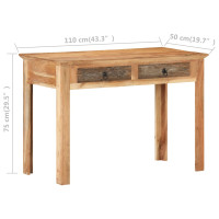 Produktbild för Skrivbord 110x50x75 cm massivt återvunnet trä