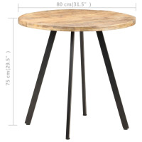 Produktbild för Matbord 80 cm grovt mangoträ