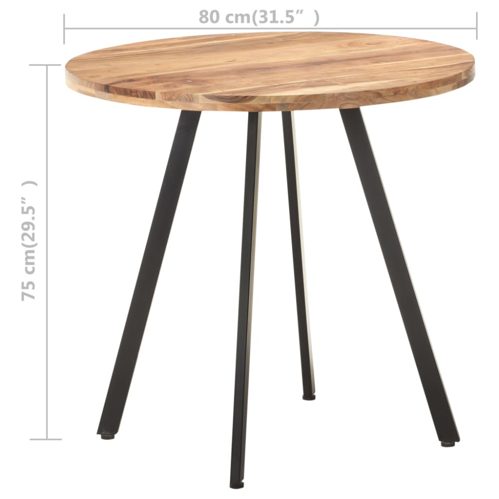 Produktbild för Matbord 80 cm massivt akaciaträ