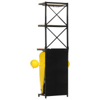 Produktbild för Vinhylla traktor gul 49x31x172 cm massivt mangoträ