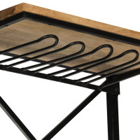 Produktbild för Vinhylla traktor gul 49x31x172 cm massivt mangoträ