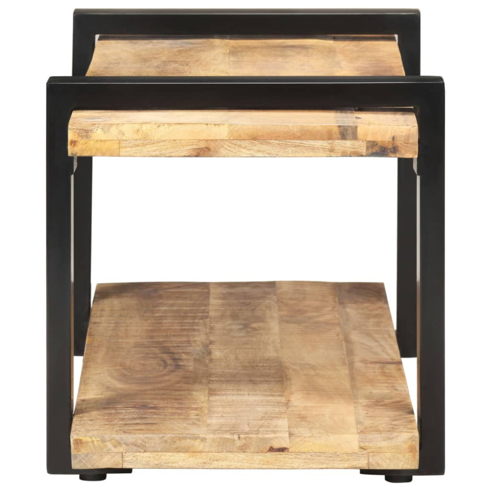 Produktbild för TV-bänk 90x40x40 cm grovt mangoträ