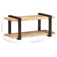 Produktbild för TV-bänk 90x40x40 cm grovt mangoträ