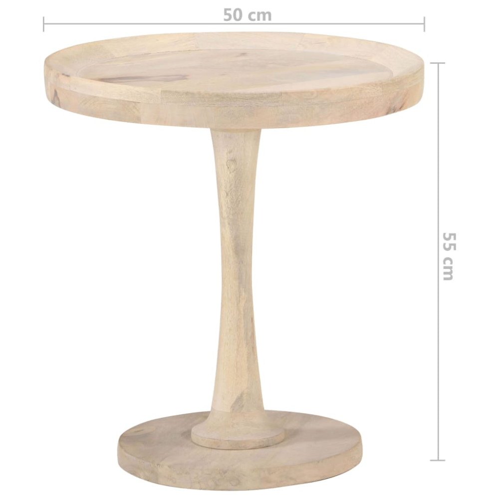 Produktbild för Sidobord Ø50x55 cm massivt mangoträ