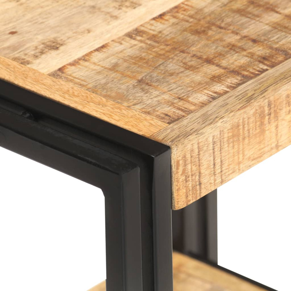 Produktbild för Sidobord 40x30x40 cm massivt grovt mangoträ