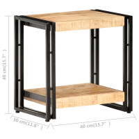 Produktbild för Sidobord 40x30x40 cm massivt grovt mangoträ