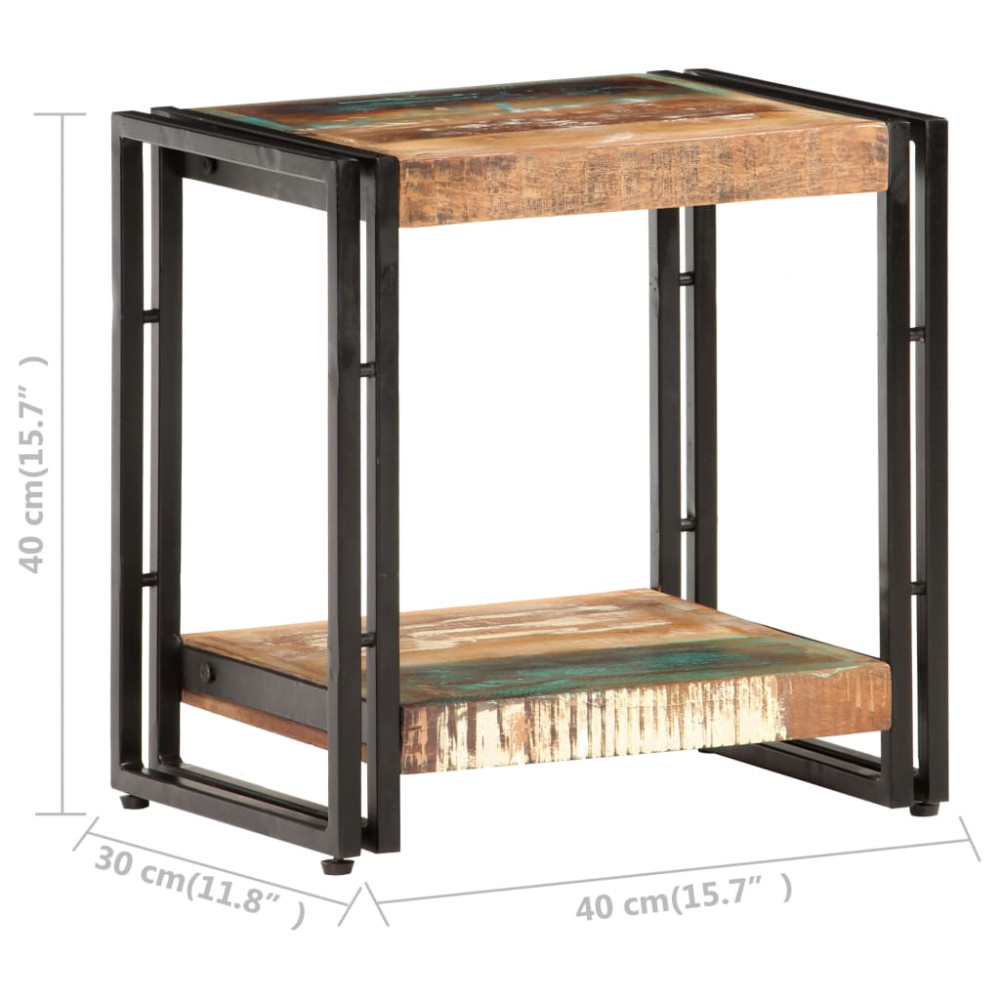 Produktbild för Sidobord 40x30x40 cm massivt återvunnet trä