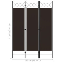 Produktbild för Rumsavdelare 3 paneler brun 120x180 cm