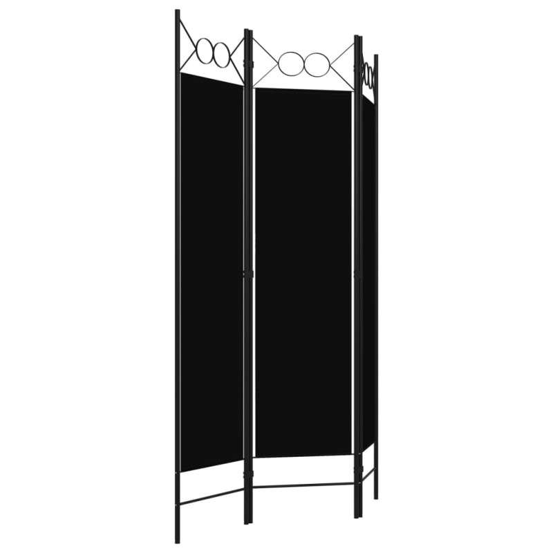 Produktbild för Rumsavdelare 3 paneler svart 120x180 cm