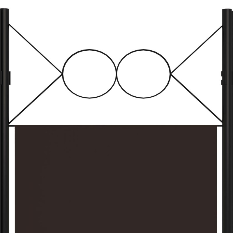 Produktbild för Rumsavdelare 4 paneler brun 160x180 cm