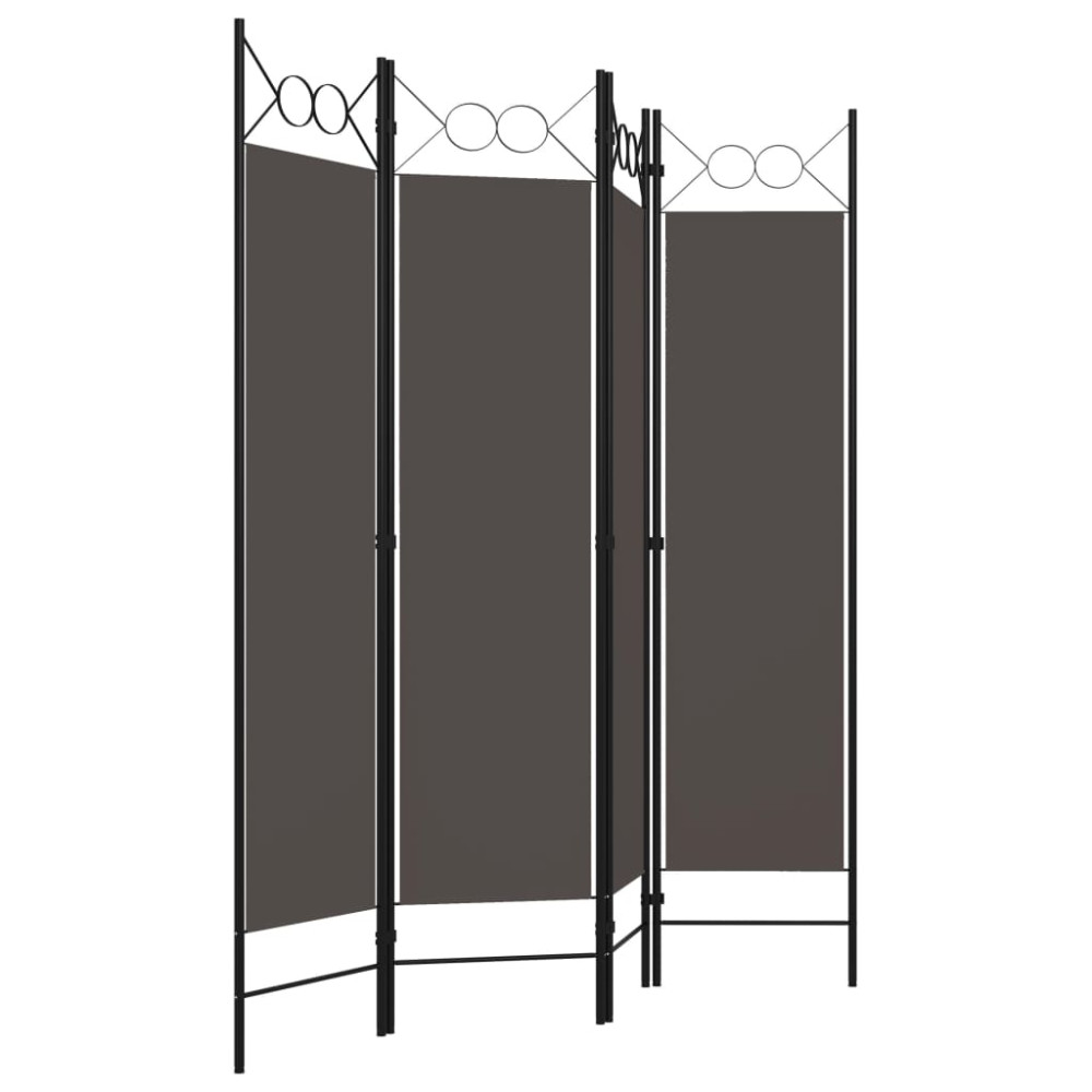 Produktbild för Rumsavdelare 4 paneler antracit 160x180 cm