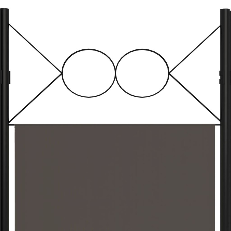 Produktbild för Rumsavdelare 4 paneler antracit 160x180 cm
