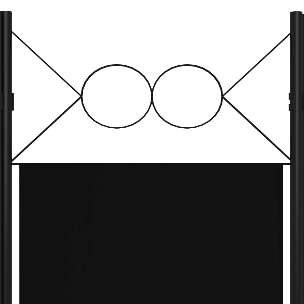 Produktbild för Rumsavdelare 4 paneler svart 160x180 cm