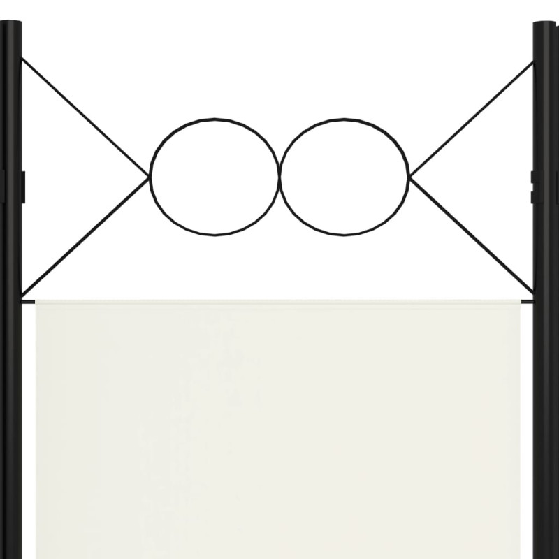 Produktbild för Rumsavdelare 4 paneler vit 160x180 cm