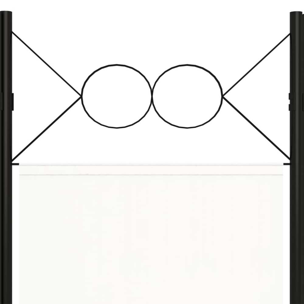 Produktbild för Rumsavdelare 5 paneler vit 200x180 cm
