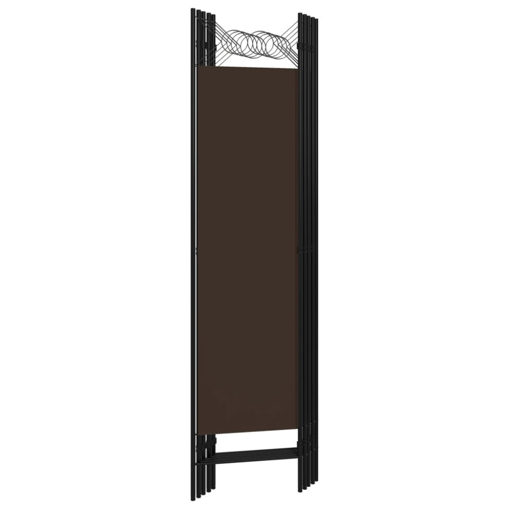 Produktbild för Rumsavdelare 5 paneler brun 200x180 cm