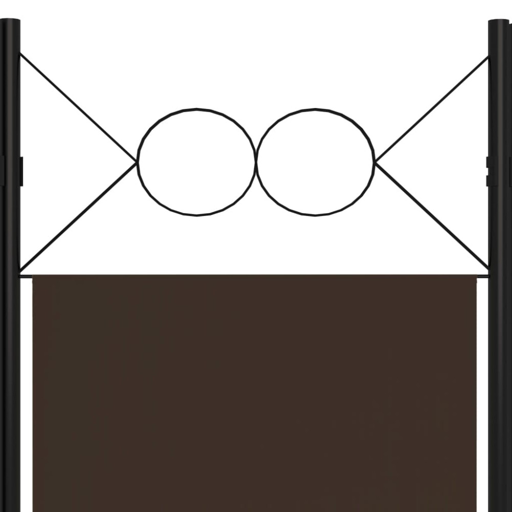 Produktbild för Rumsavdelare 5 paneler brun 200x180 cm