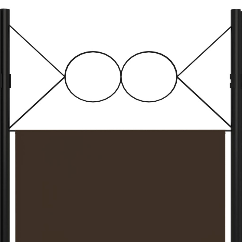 Produktbild för Rumsavdelare 6 paneler brun 240x180 cm