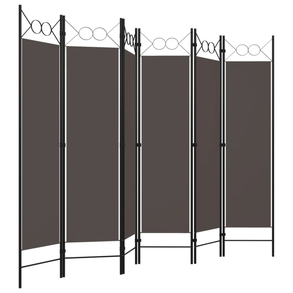 Produktbild för Rumsavdelare 6 paneler antracit 240x180 cm