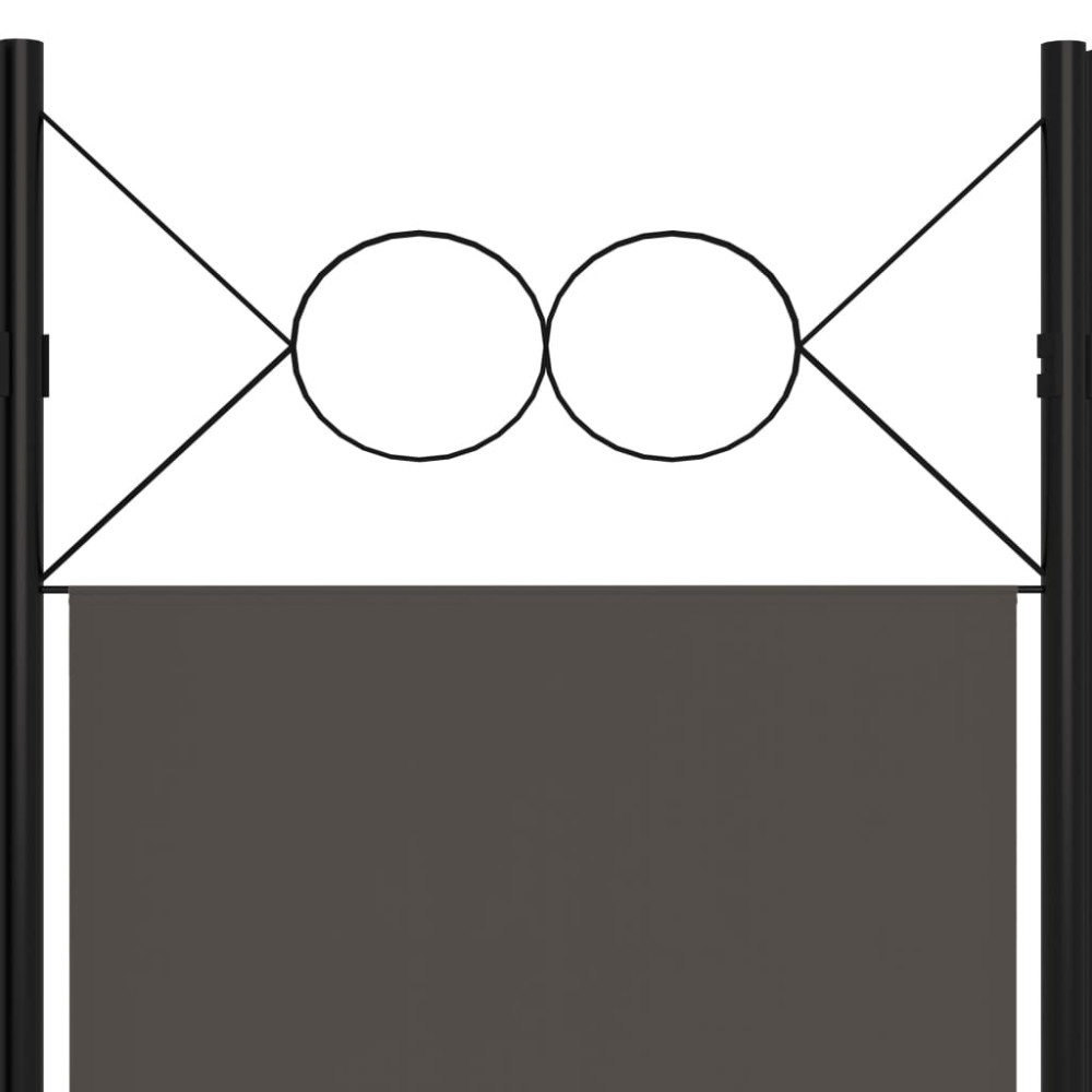Produktbild för Rumsavdelare 6 paneler antracit 240x180 cm