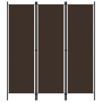 Miniatyr av produktbild för Rumsavdelare 3 paneler brun 150x180 cm