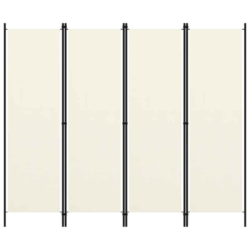Produktbild för Rumsavdelare 4 paneler vit 200x180 cm