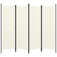 Miniatyr av produktbild för Rumsavdelare 4 paneler vit 200x180 cm